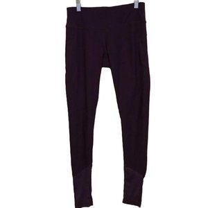 Apana Purple Athletic Leggings Pullon Sheer Hem Size Small